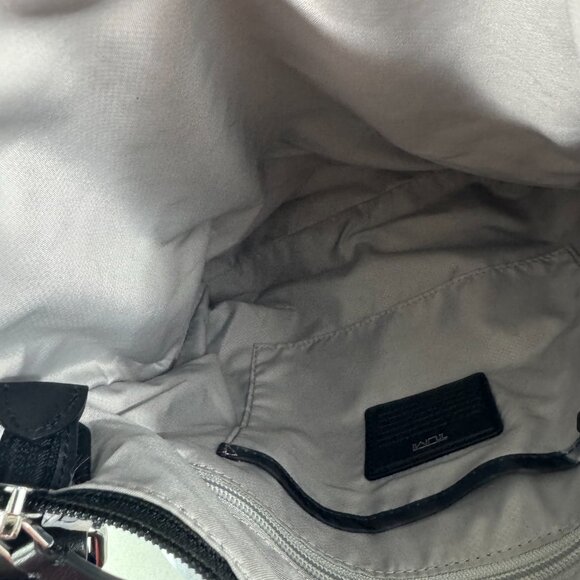 Tumi Black Blue Floral Nylon Croosbody Bag - Picture 10 of 13